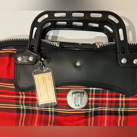 Vintage Elber Line Paris Plaid Garment Travel Bag – 1970s/80s - Picture 4 of 8